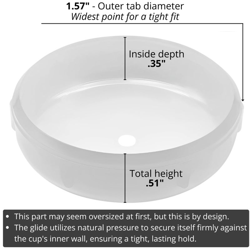 Project Patio 1-1/2" Wrought Iron Patio Furniture Feet Caps - Round Plastic Glide Floor Protector Replacements for Outdoor Metal Tables and Chairs - 32-Pack - Image 4